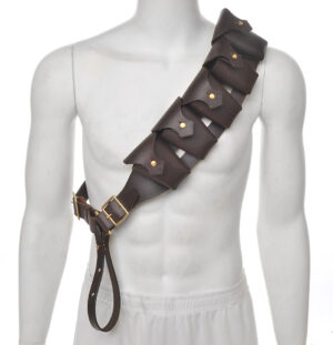 British P-1903 Leather Five Pocket Bandolier Pattern 1903 Premium Drum Dyed Leather