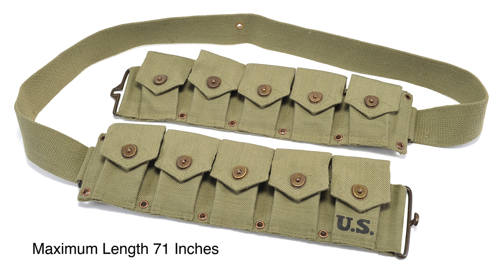 XXL WW2 U.S. M1923 Cartridge Belt Dark OD will fit 48" to 70" Marked JT&L-img-0