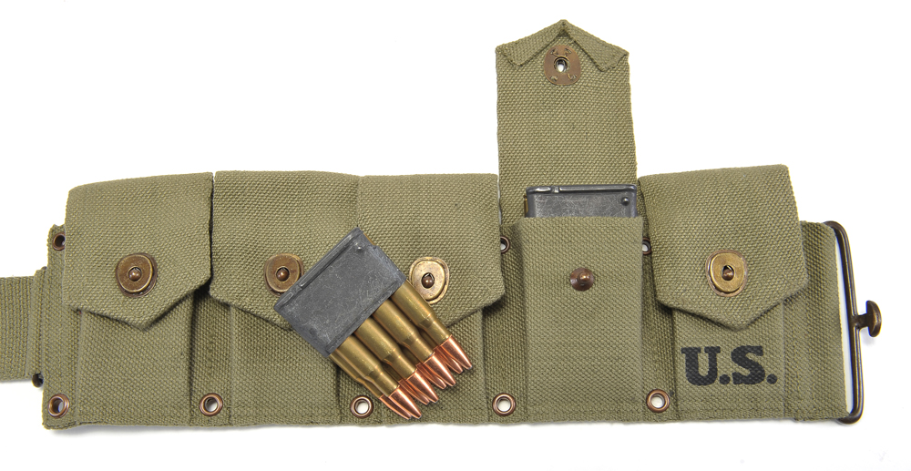 XXL WW2 U.S. M1923 Cartridge Belt Dark OD will fit 48" to 70" Marked JT&L-img-1