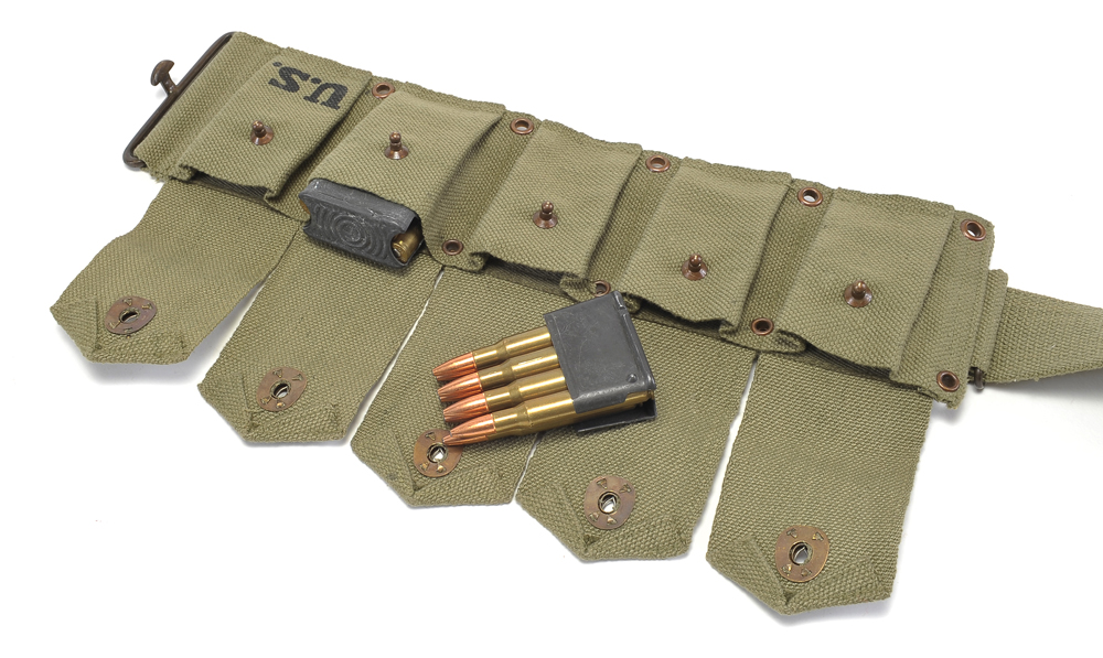 XXL WW2 U.S. M1923 Cartridge Belt Dark OD will fit 48" to 70" Marked JT&L-img-3