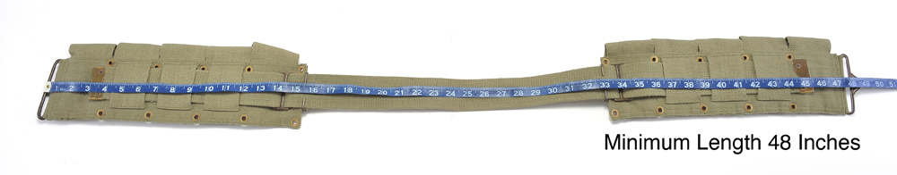 XXL WW2 U.S. M1923 Cartridge Belt Dark OD will fit 48" to 70" Marked JT&L-img-5