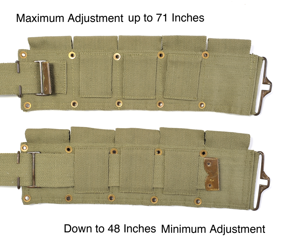 XXL WW2 U.S. M1923 Cartridge Belt Dark OD will fit 48" to 70" Marked JT&L-img-7