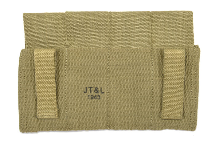 US WW2 Rigger Made M1911 .45 4 cell Magazine Pouch marked JT&L 1943