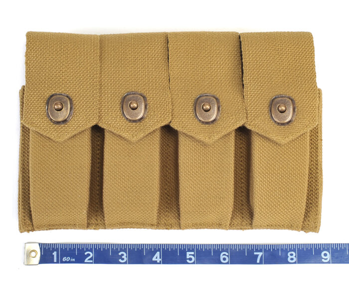 US WW2 Rigger Made M1911 .45 4 cell Magazine Pouch marked JT&L 1944