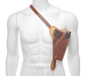 Brown Leather Shoulder Holster fits Browning Hi Power Springfield Armory SA-35 EAA Girsan MC P35