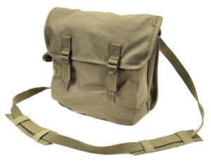 U.S. WW2  Officers Musette Bag / Field Pack with Shoulder strap Dark OD marked JT&L® 1944