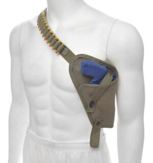 Canvas Shoulder Holster with Shell loops fits Taurus Judge 3″ Barrel Public Defender 2″ Barrel