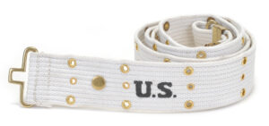 XXL WW2 U.S. M1936 White MP Ceremonial Parade Pistol Belt