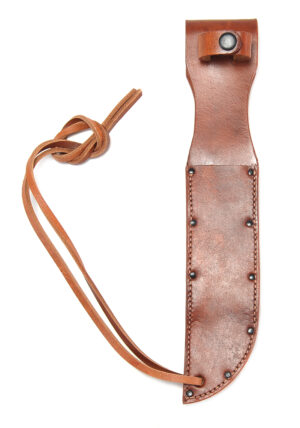 World War Two Era Brown Leather Sheath for US Navy Mark 2 MK 2 or Ka-Bar Knife Left Hand