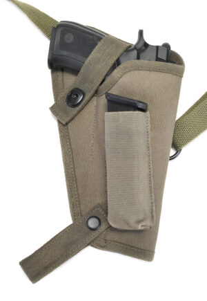US WW2 M3 OD Canvas CZ75 Shoulder Holster with Magazine Pouch
