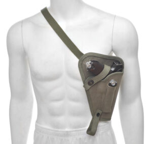 OD Canvas M3 Tanker Shoulder Holster with Magazine Pouch Marked JT&L fits P08 Luger OD Canvas M3 Tanker Shoulder Holster with Magazine Pouch Marked JT&L fits P08 Luger