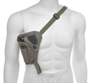 OD Canvas M3 Tanker Shoulder Holster with Magazine Pouch Marked JT&L fits Makarov Left Hand Version