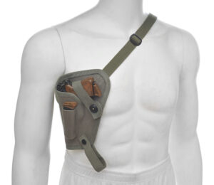 OD Canvas M3 Tanker Shoulder Holster with Magazine Pouch Marked JT&L fits Walther PPK and Walther PP Left Hand