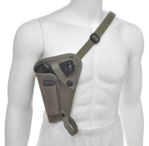 OD Canvas M3 Tanker Shoulder Holster with Magazine Pouch Marked JT&L fits T33 Tokarev and Zastava M57 Left Hand Version