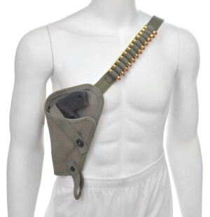 Canvas Shoulder Holster with Shell loops fits Taurus Judge Public Defender Polymer Left Hand