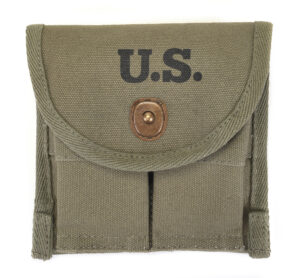 Canvas Double Magazine Pouch  Marked JT&L 1944 holds Two M1 Garand En Bloc Clips