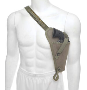 OD Canvas M3 Tanker Shoulder Holster with Shell Loops Marked JT&L fits Ruger Wrangler and Super Wrangler .22