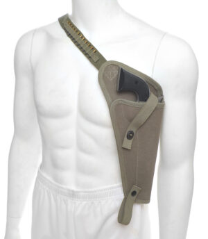 OD Canvas M3 Tanker Shoulder Holster with Shell Loops Marked JT&L fits Ruger Wrangler and Super Wrangler .22