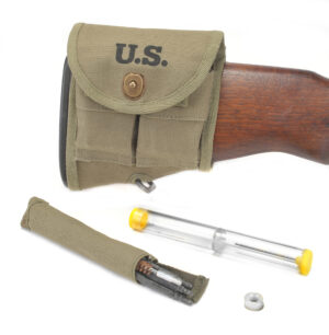 M1 Garand Buttstock Pouch marked JT&L 1944 and Buttstock Cleaning Kit