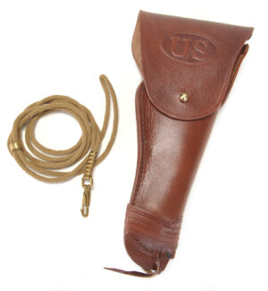 US WW1 M1916 Colt 1911 .45 Holster Marked JT&L® 1917 and US WW1 Lanyard