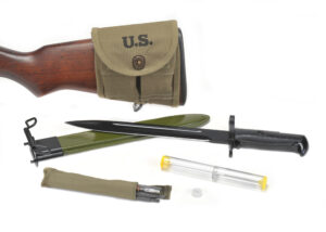 M1 Garand Buttstock Pouch marked JT&L 1944 Left Hand Version Bayonet and Buttstock Cleaning Kit