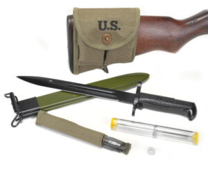 OD M1 Garand Buttstock Pouch marked JT&L 1944 M1 Garand Bayonet and Cleaning Kit